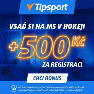Tipsport MS v hokeji bonus 500 Kč za registraci
