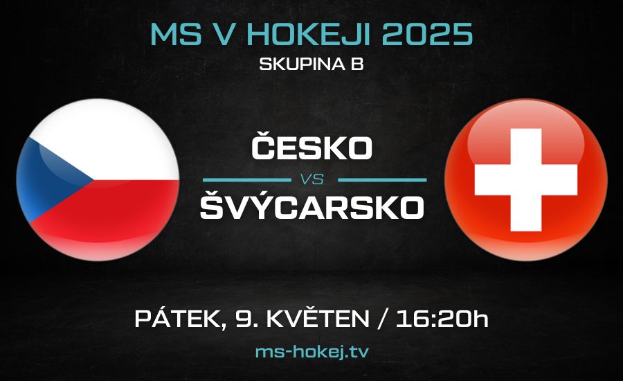 Česko - Švýcarsko MS v hokeji 2025 live