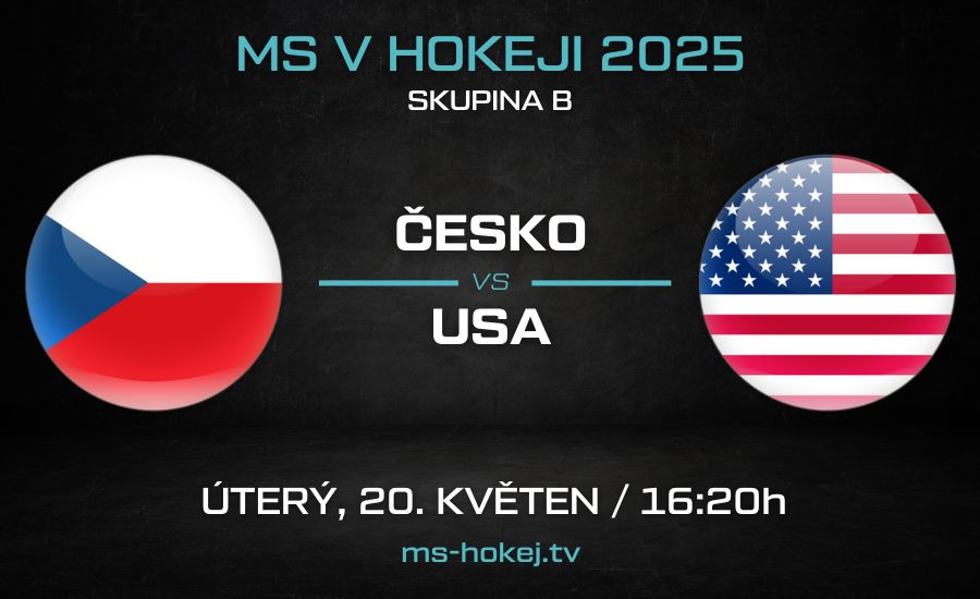 Česko - USA MS v hokeji 2025 live