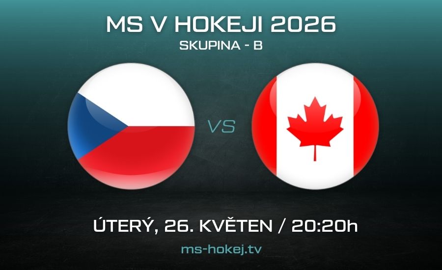 Česko - Kanada MS v hokeji 2026