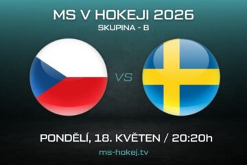 Zápas Česko - Švédsko MS v hokeji 2026